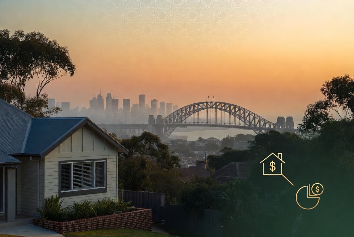 Australian home with Sydney skyline representing Halal Finance and Shariah compliant property financing